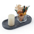 Natural Marble Vanity Tray (Black Gray / 9.8" x 4.7" x 0.7")