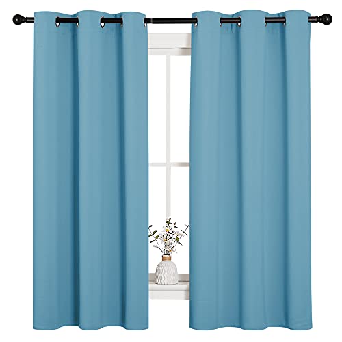 Room Darkening Curtains (Teal Blue / 42"W x 63"L (Pack of 2))