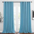 Room Darkening Extra Long Curtains (Teal Blue / 80"W x 108"L (Pack of 2))