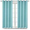 Baby Blue Blackout Curtains for Bedroom 45 Inch Long (Baby Blue / 52"W x 45"L (Pack of 2))