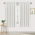 Wide Blackout Curtains for Bedroom Living Room 70 x 72 Inch Long Ivory (Ivory / 70"W x 72"L (Pack of 2))