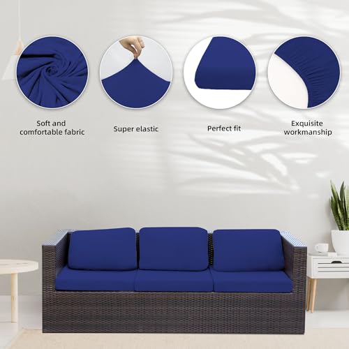 8 Pcs Outdoor Cushion Covers (Lake Blue / 8PCS)