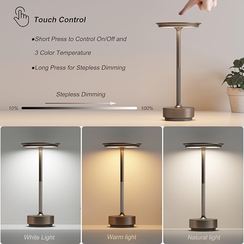 1 Pack Rechargeable Table Lamps Cordless (Light Cafe-1)