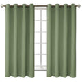 Grass Green Blackout Curtains for Bedroom 63 Inch Long (Grass Green / 52"W x 63"L (Pack of 2))