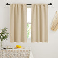 French Door Window Curtain Coverings (Biscotti Beige / 29"W x 45"L (Pack of 2))