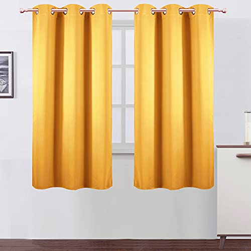 Yellow Thermal Blackout Curtains (Yellow / 42"W x 63"L (Pack of 2))