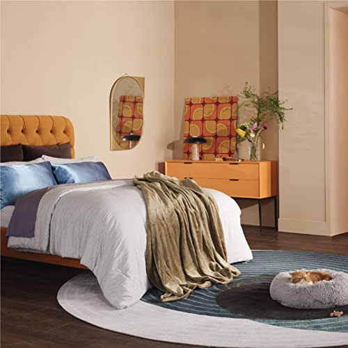 GentleSoft Fleece Throw Blanket Camel (Camel / Throw (50" X 60"))