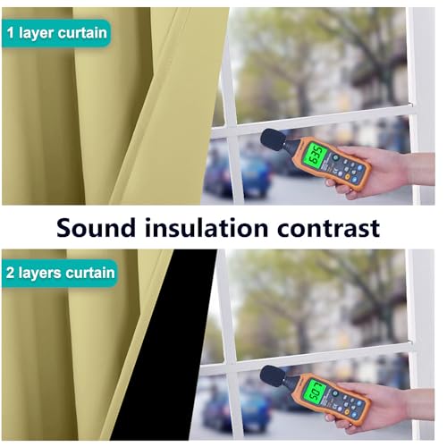 Total Shade Curtains and Draperies (Paler Yellow / 62"W x 95"L (Pack of 2))