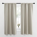 Blackout Curtains for Living Curtains (Natural / 34"W x 63"L (Pack of 2))
