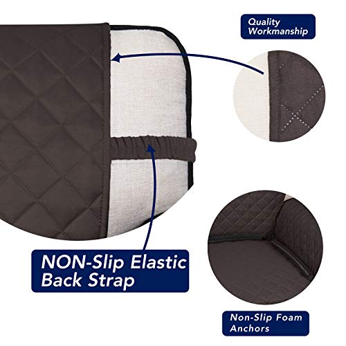 Reversible Quilted Sofa Cover (X-Large / Chocolate/Chocolate)