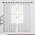 Sheer Window Curtains for Living Room (Light Gray / 70"W x 72"L (Pack of 2))