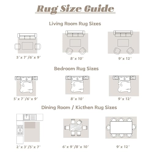Area Rug 5x7 Washable Rug (Brown / 5' x 7' (Rectangular))