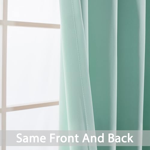 Aqua Room Darkening Curtains 84 inch Sliding Door Drapes (Aqua / 52"W x 84"L (Pack of 1))