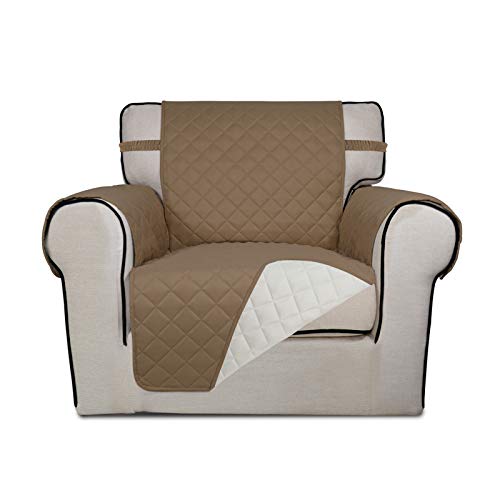 Reversible Chair Sofa Cover Dog Couch Covers for Sofa (Small / Camel/Ivory)