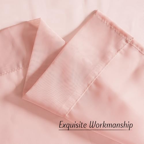 Light Pink Sheer Curtains 96 inches Long (Light Pink / 54"W x 96"L (Pack of 2))