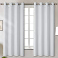 Greyish White Room Darkening Curtains 63 Inch for Bedroom (Greyish White / 46"W x 63"L (Pack of 2))