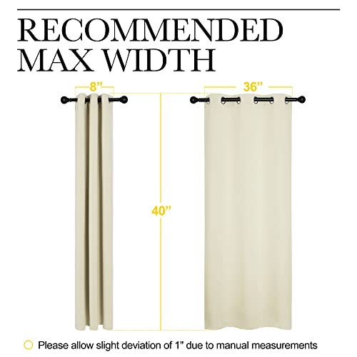 Room Darkening Curtain Panels for Living Room (Beige / 42"W x 40"L (Pack of 2))