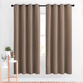 Kitchen Blackout Curtains and Drapes (Cappuccino / 52"W x 72"L (Pack of 2))
