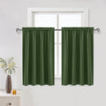 Short Blackout Curtains 52 x 36 Inch for Kitchen RV Bunk Olive Green (Olive Green / 52"W x 36"L (Pack of 2))