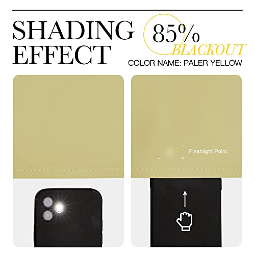 Bedroom Curtains Blackout Drapery Panels (Paler Yellow / 70"W x 108"L (Pack of 2))