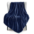 Soft Fleece Throw Blanket for Couch (Navy Blue / Throw (50" x 60"))