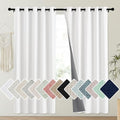 100% Absolutely Blackout Linen Curtains with Thermal Insulated Liner (62"W x 72"L (Pack of 2) / Greyish White)