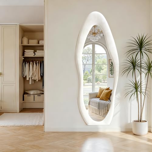 Full Length Mirror (Creamy White / 63"L x 24"W)