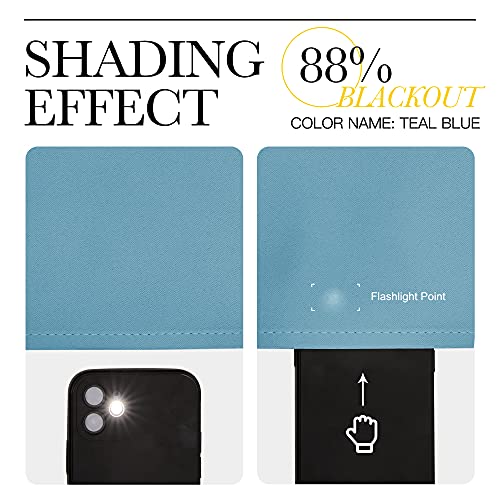Window Treatment Blackout Curtain Panels (Teal Blue / 42"W x 72"L (Pack of 2))