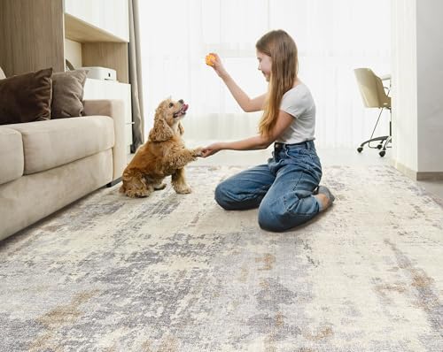 5x7 Area Rug Living Room Rugs (Light Brown/Gray / 5' x 7' (Rectangular))