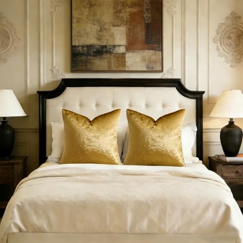 Gold Velvet Pillow Covers 26x26 Decorative Pillows Pack of 2 (Gold / 26" x 26" (Pack of 2))