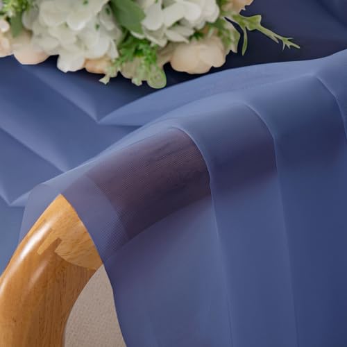 Blue Sheer Curtains 72 Inches Long 2 Panels Set (Royal Blue / 42"W x 72"L (Pack of 2))
