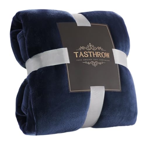 Large Flannel Fleece Throw Blanket (60"x80" / Navy)