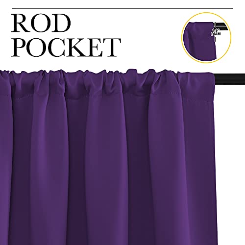 RV Blackout Curtains for Camper Windows (Royal Purple / 34"W x 30"L (Pack of 2))
