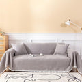 Couch Cover for Dogs Grey Sectional Couch Covers for 3 Cushion Couch Sofa Flower Lace Sofa Covers Machine Washable Easy Install Futon L Shaped Couch Cushion Covers for Cat Kids (71" x 150" / Daisy:grey)