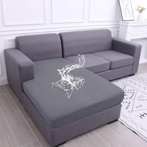 Waterproof Sectional Couch Covers (Middle Grey / Chaise)