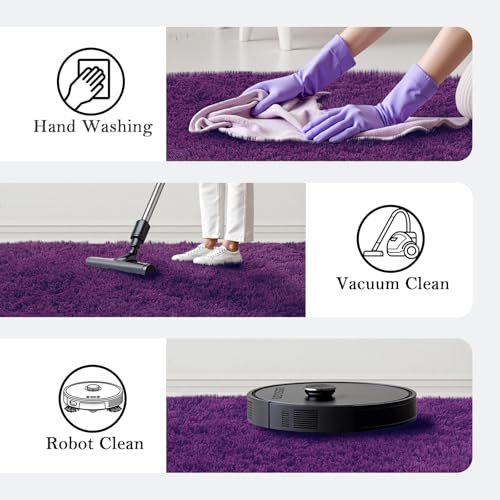 8x10 Area Rugs for Living Room (Grape Purple / 8' x 10' (Rectangular))