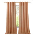 Linen Burnt Orange Curtains 90 inch Length 2 Panels (Burnt Orange / 55"W x 90"L (Pack of 2))