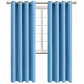 Room Darkening Curtains 84 Inches Long (Sky Blue / 52"W x 84"L (Pack of 2))