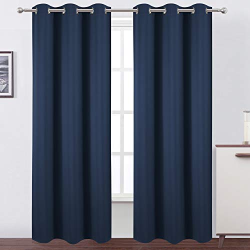 Blackout Curtains 42 x 84 inch (Navy / 42"W x 84"L (Pack of 2))