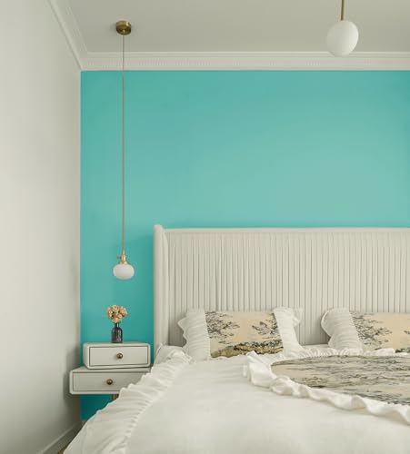 393.7''x17.7''Mint Green Peel and Stick Wallpaper Contact Paper Modern Self Adhesive Wall Paper Removable Textured Solid Color Shelf Cabinet Vinyl Roll (Mint Green / 393.7''x17.7'')
