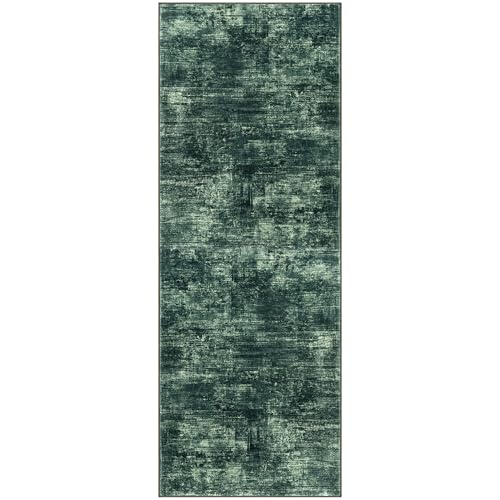 Abstract Runner Rug 3x8 Ft Washable Runners for Hallways (Dark Green / 3' x 8' (Rectangular))