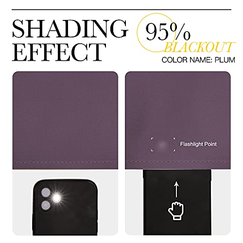 Bedroom Curtains Blackout Drapery Panels (Plum / 42"W x 54"L (Pack of 2))
