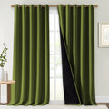 100% Blackout Blinds (Olive Green / 70"W x 108"L (Pack of 2))