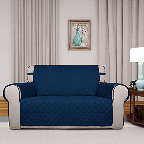 Reversible Quilted Sofa Cover (Medium / Navy/Navy)