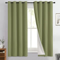 Sage Blackout Curtains 63 Inches Long for Bedroom 50" Wide 2 Panel (50"W x 63"L (Pack of 2) / Sage Green)
