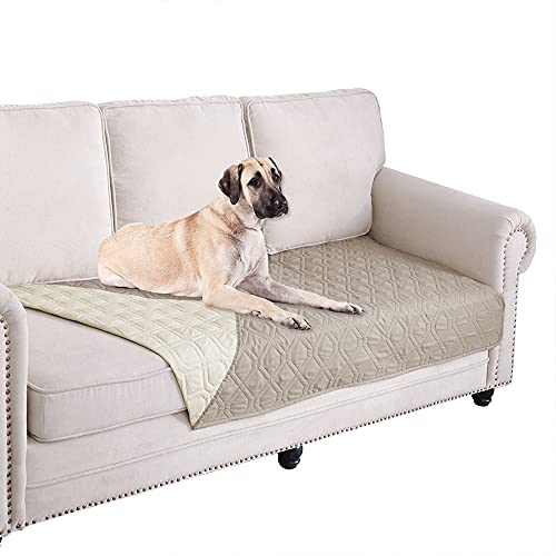 Waterproof Dog Bed Blankets Cover for Bed Couch Sofa Reversible (30x70 Inch (Pack of 1) / Cream+beige)