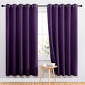 Bedroom Curtains Blackout Drapery Panels (Royal Purple / 70"W x 72"L (Pack of 2))