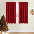 Blackout Curtains for Bedroom Living Room 52 x 45 Inch Long Red (Red / 52"W x 45"L (Pack of 2))
