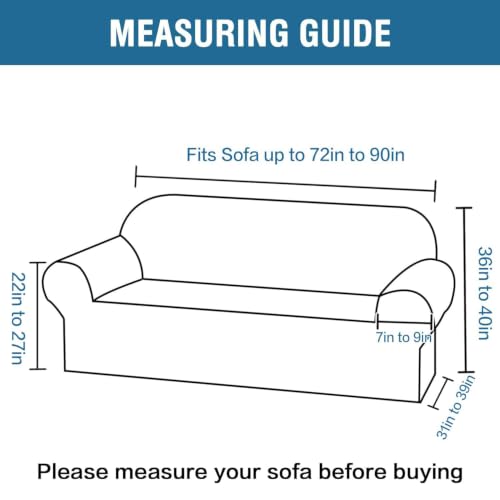 1 Peice Stretch Velvet Sofa Covers for 3 Cushion Couch Covers Sofa Slipcovers Furniture Protector Soft (Sea Grass / Sofa)