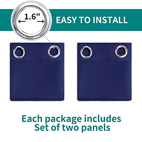 Blackout Curtains for Bedroom (Navy / 55"W x 96"L (Pack of 2))